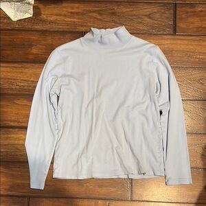 Light Blue Turtleneck Long Sleeve Top